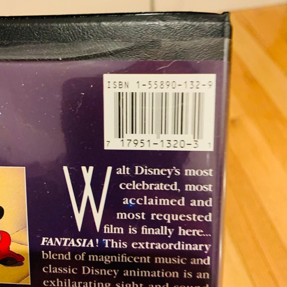 Walt Disney’s Masterpiece Fantasia (VHS, 1991) Rare Black Diamond Edition 1132 - Picture 4 of 8